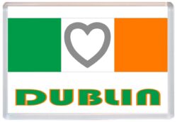 Dublin - Love Ireland/Irish Towns & Cities Flag - Jumbo Fridge Magnet Souvenir Gift Present