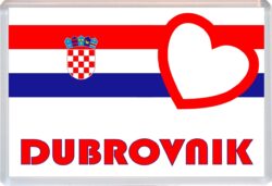 Dubrovnik - Love Croatia/Croatian Towns & Cities Flag - Jumbo Fridge Magnet Souvenir Gift Present