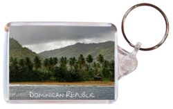 Dominican Republic - Caribbean - Double Sided Large Keyring Key Fob Chain Ring Gift Present Souvenir (a)