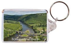 Dordogne - France ? Double Sided Large Keyring Key Fob Chain Ring Gift Present Souvenir