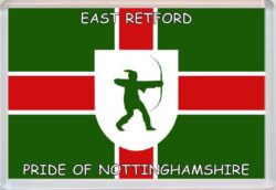 East Retford - Pride of Nottinghamshire County Flag - Jumbo Fridge Magnet Souvenir Gift
