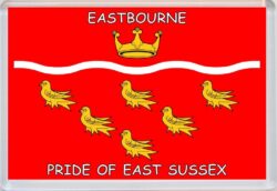 Eastbourne - Pride of East Sussex County Flag - Jumbo Fridge Magnet Souvenir Gift Present