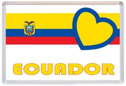 Ecuador - Love Ecuador Towns & Cities Flag - Jumbo Fridge Magnet Souvenir Gift Present