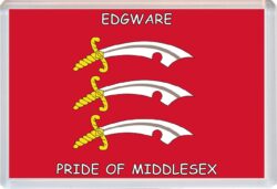 Edgware - Pride of Middlesex County Flag - Jumbo Fridge Magnet Souvenir Gift