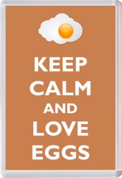 Keep Calm and Love Eggs - Jumbo Fridge Magnet Souvenir Gift Present