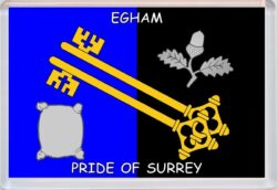 Egham - Pride of Surrey County Flag - Jumbo Fridge Magnet Souvenir Gift