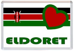 Eldoret - Love Kenya/Kenyan Towns & Cities Flag - Jumbo Fridge Magnet Souvenir Gift