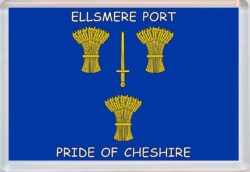 Ellsmere Port - Pride of Cheshire County Flag - Jumbo Fridge Magnet Souvenir Gift Present