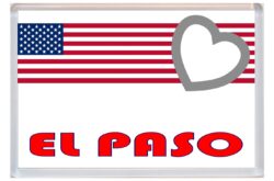 El Paso - Love USA/United States of America Towns & Cities Flag - Jumbo Fridge Magnet Souvenir Gift