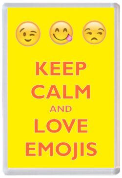 Keep Calm and Love Emojis - Jumbo Fridge Magnet Souvenir Gift Present