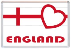 England - Love England/English Towns & Cities Flag - Jumbo Fridge Magnet Souvenir Gift Present
