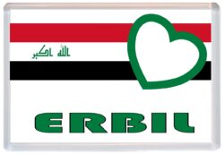 Erbil - Love Iraq/Iraqi Towns & Cities Flag - Jumbo Fridge Magnet Souvenir Gift
