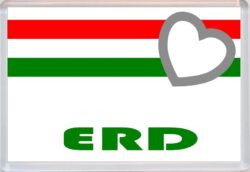 Erd - Love Hungary/Hungarian Towns & Cities Flag - Jumbo Fridge Magnet Souvenir Gift Present