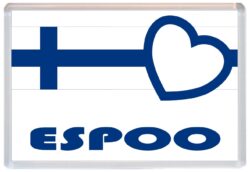 Espoo - Love Finland/Finnish Towns & Cities Flag - Jumbo Fridge Magnet Souvenir Gift Present