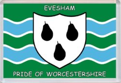 Evesham - Pride of Worcestershire County Flag - Jumbo Fridge Magnet Souvenir Gift Present