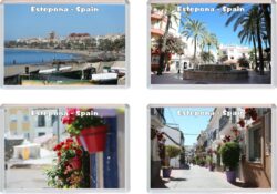 Estepona - Costa del Sol - Spain - 4 PACK - Jumbo Fridge Magnet Souvenir Gift Present