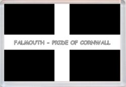 Falmouth - Pride of Cornwall County Flag - Jumbo Fridge Magnet Souvenir Gift Present