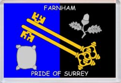 Farnham - Pride of Surrey County Flag - Jumbo Fridge Magnet Souvenir Gift