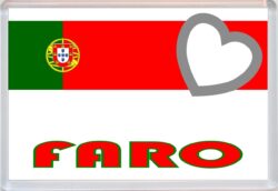 Faro - Love Portugal/Portuguese Towns & Cities Flag - Jumbo Fridge Magnet Souvenir Gift Present