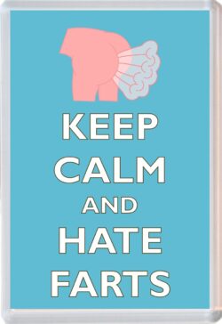 Keep Calm and Hate Farts - Jumbo Fridge Magnet Souvenir Gift Present