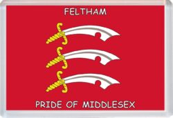 Feltham - Pride of Middlesex County Flag - Jumbo Fridge Magnet Souvenir Gift