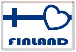 Finland - Love Finland/Finnish Towns & Cities Flag - Jumbo Fridge Magnet Souvenir Gift Present