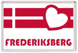 Frederiksberg - Love Denmark/Danish Towns & Cities Flag - Jumbo Fridge Magnet Souvenir Gift Present