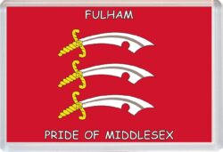 Fulham - Pride of Middlesex County Flag - Jumbo Fridge Magnet Souvenir Gift
