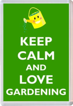 Keep Calm and Love Gardening - Jumbo Fridge Magnet Souvenir Gift Present
