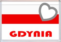 Gdynia - Love Poland/Polish Towns & Cities Flag - Jumbo Fridge Magnet Souvenir Gift Present