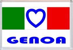 Genoa - Love Italy/Italian Towns & Cities Flag - Jumbo Fridge Magnet Souvenir Gift Present