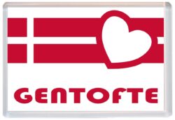 Gentofte - Love Denmark/Danish Towns & Cities Flag - Jumbo Fridge Magnet Souvenir Gift Present