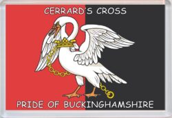 Gerrad's Cross - Pride of Buckinghamshire County Flag - Jumbo Fridge Magnet Souvenir Gift Present