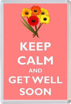 Keep Calm and Get Well Soon - Jumbo Fridge Magnet Souvenir Gift Present