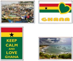 Ghana - Africa - 4 PACK - Jumbo Fridge Magnet Souvenir Gift Present