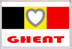 Ghent - Love Belgium/Belgian Towns & Cities Flag - Jumbo Fridge Magnet Souvenir Gift Present