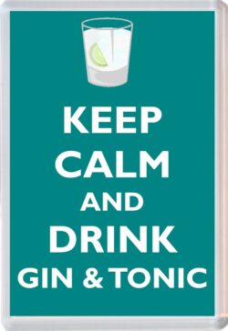 Keep Calm and Drink Gin & Tonic - Jumbo Fridge Magnet Souvenir Gift Present