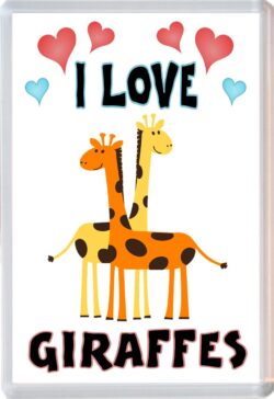 I Love Giraffes - Jumbo Fridge Magnet Souvenir Gift Present