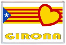 Girona - Love Catalonia Towns & Cities Flag - Jumbo Fridge Magnet Souvenir Gift Present