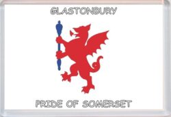 Glastonbury - Pride of Somerset County Flag - Jumbo Fridge Magnet Souvenir Gift