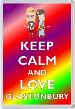 Keep Calm and Love Glastonbury - Jumbo Fridge Magnet Souvenir Gift Present