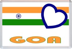 Goa - Love Indian/Indian Towns & Cities Flag - Jumbo Fridge Magnet Souvenir Gift Present