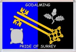 Godalming - Pride of Surrey County Flag - Jumbo Fridge Magnet Souvenir Gift