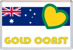 Gold Coast - Love Australia/Australian Towns & Cities Flag - Jumbo Fridge Magnet Souvenir Gift Present