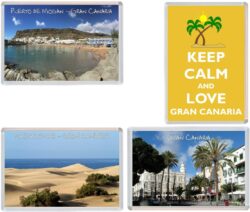 Gran Canaria - Canary Islands - Spain - 4 PACK - Jumbo Fridge Magnet Souvenir Gift Present