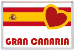 Gran Canaria - Love Spain/Spanish Towns & Cities Flag - Jumbo Fridge Magnet Souvenir Gift Present