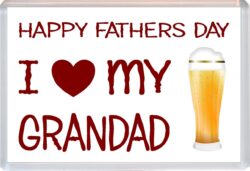 Happy Fathers Day - I Love My Grandad - Jumbo Fridge Magnet Gift Present