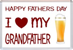 Happy Fathers Day - I Love My Grandfather - Jumbo Fridge Magnet Gift Present