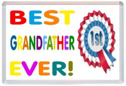 Best Grandfather Ever - Jumbo Fridge Magnet Gift Present Birthday Xmas Christmas Fathers Day
