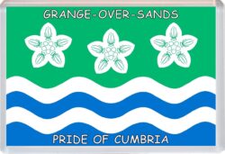 Grange-over-Sands - Pride of Cumbria County Flag - Jumbo Fridge Magnet Souvenir Gift Present
